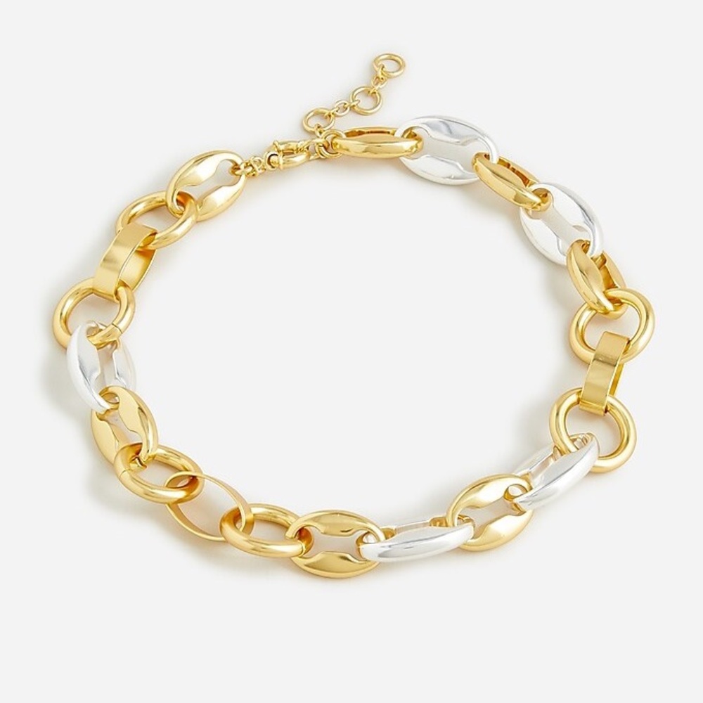 J. Crew mixed metal chainlink necklace